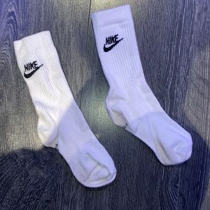 White Nike socks
